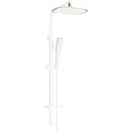 Mexen Q49 Duschsäule, weiß/gold - 798494995-25