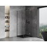 Mexen Mist-H T Duschkabine schwenkbar rechts 75 x 75 cm, transparent, Gun Metal - 8A5T-075-075-95-00-P