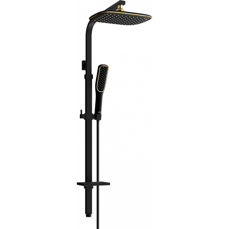 Mexen Q49 Duschsäule, schwarz/gold - 798494995-75