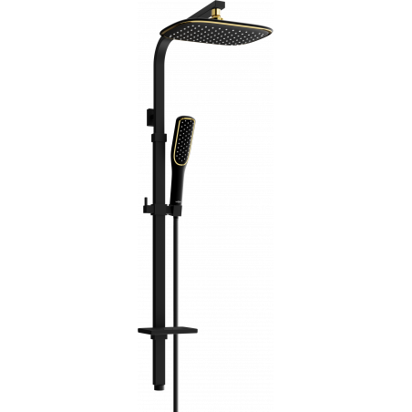 Mexen Q49 Duschsäule, schwarz/gold - 798494995-75