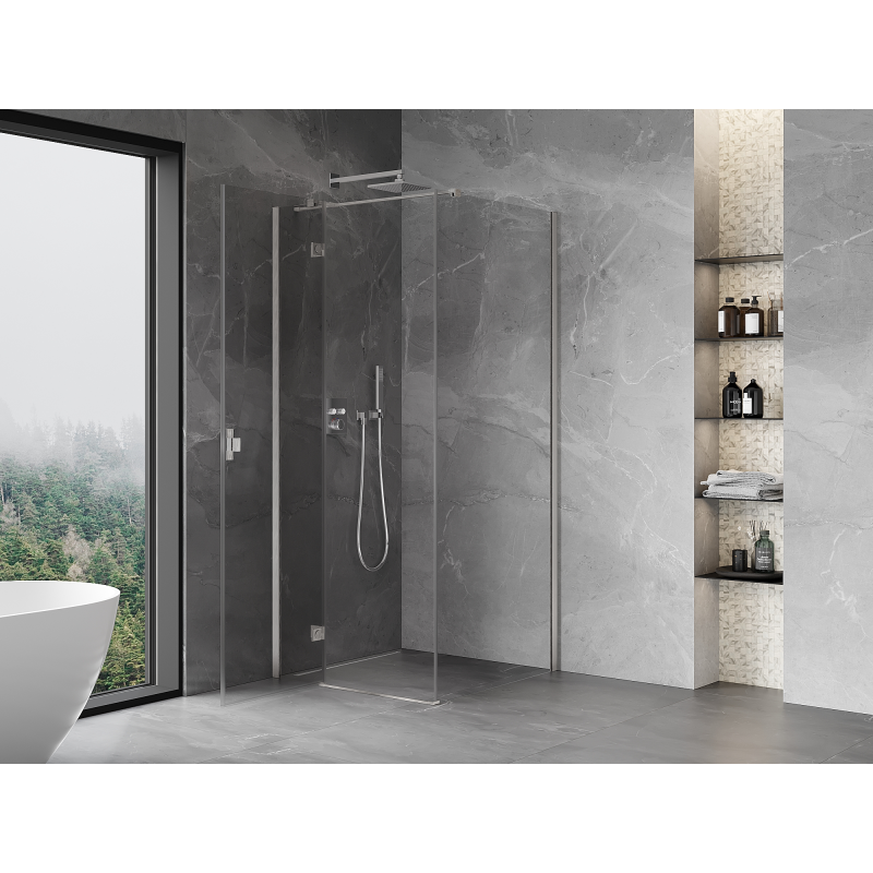 Mexen Mist-H T Duschkabine links öffnend 70 x 70 cm, transparent, Chrom - 8A5T-070-070-01-00-L