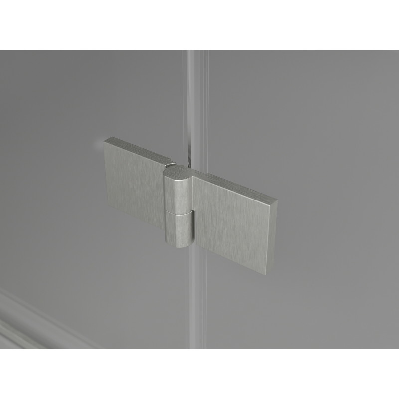 Mexen Mist-H T links öffnende Duschkabine 80 x 90 cm, transparent, gebürsteter Nickel - 8A5T-080-090-97-00-L