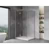 Mexen Mist-H T linke Duschkabine, 75 x 100 cm, transparent, gebürstetes Nickel - 8A5T-075-100-97-00-L