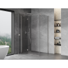 Mexen Mist-H T Duschkabine mit Drehtür links 80 x 100 cm, transparent, gebürstetes Nickel - 8A5T-080-100-97-00-L