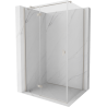 Mexen Mist-H T Duschkabine mit Drehtür links 80 x 100 cm, transparent, gebürstetes Nickel - 8A5T-080-100-97-00-L