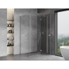 Mexen Mist-H T rechte Duschkabine zum Öffnen 80 x 75 cm, transparent, gebürsteter Nickel - 8A5T-080-075-97-00-P