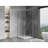 Mexen Mist-H T duschkabine rechts öffnend 80 x 80 cm, transparent, gebürsteter nickel - 8A5T-080-080-97-00-P