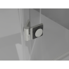 Mexen Mist-H T Duschkabine Drehbar Rechts 80 x 100 cm, Transparent, Gebürsteter Nickel - 8A5T-080-100-97-00-P