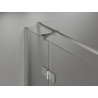 Mexen Mist-H T rechte, schwenkbare Duschkabine 120 x 120 cm, transparent, gebürstetes Nickel - 8A5T-120-120-97-00-P