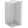 Mexen Mist-H T rechte, schwenkbare Duschkabine 120 x 120 cm, transparent, gebürstetes Nickel - 8A5T-120-120-97-00-P