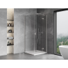 Mexen Mist-H T rechte, schwenkbare Duschkabine 120 x 120 cm, transparent, gebürstetes Nickel - 8A5T-120-120-97-00-P
