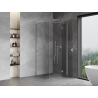 Mexen Mist-H T rechte, schwenkbare Duschkabine 120 x 120 cm, transparent, gebürstetes Nickel - 8A5T-120-120-97-00-P