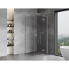 Mexen Mist-H T rechte, schwenkbare Duschkabine 120 x 120 cm, transparent, gebürstetes Nickel - 8A5T-120-120-97-00-P