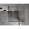 Mexen Mist-H T rechte, schwenkbare Duschkabine 120 x 120 cm, transparent, gebürstetes Nickel - 8A5T-120-120-97-00-P