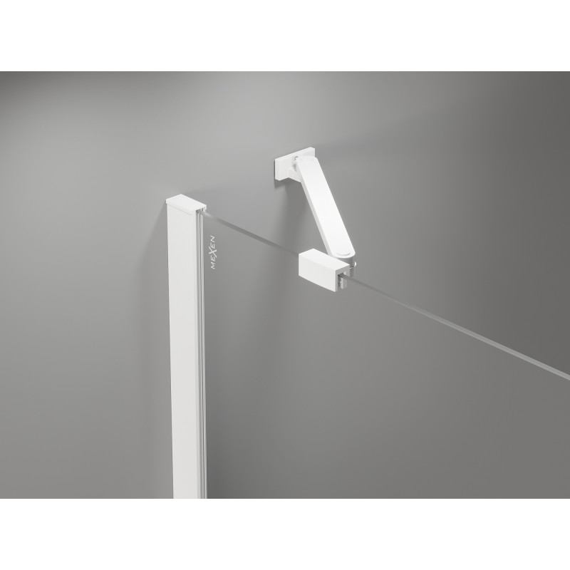 Mexen Mist-H Duo Pendeltür-Duschkabine 70 x 70 cm, transparent, weiß - 8A5-070L-070P-20-00