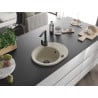 Mexen Kevin Granitspüle 1-Becken mit Abtropffläche und Küchenarmatur Rita, beige - 6517-69-670300-70