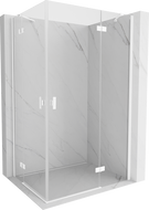 Mexen Mist-H Duo Duschkabine schwenkbar 70 x 70 cm, transparent, Chrom - 8A5-070L-070P-01-00