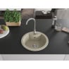 Mexen Diego Granitspüle 1-beckig mit Küchenarmatur Telma, beige - 6512-69-670200-00