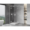 Mexen Mist-H Duo Duschkabine schwenkbar 110 x 110 cm, transparent, weiß - 8A5-110L-110P-20-00