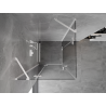 Mexen Mist-H Duo Duschkabine schwenkbar 110 x 110 cm, transparent, weiß - 8A5-110L-110P-20-00
