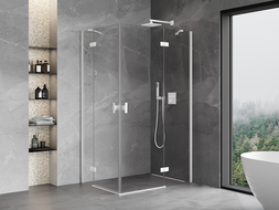 Mexen Mist-H Duo Duschkabine schwenkbar 70 x 70 cm, transparent, Chrom - 8A5-070L-070P-01-00