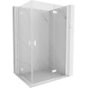 Mexen Mist-H Duo Duschkabine Schwingtür rechts 100 x 115 cm, transparent, weiß - 8A5-100L-115P-20-00