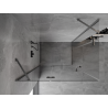Mexen Mist-H Duo Duschkabine, schwenkbar, links 80 x 70 cm, transparent, gebürstet Gun Gray - 8A5-080L-070P-66-00