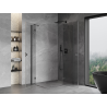 Mexen Mist-H Duo Duschkabine mit rechts öffnender Tür 80 x 85 cm, transparent, gebürstetes Gun Grey - 8A5-080L-085P-66-00