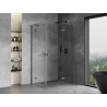 Mexen Mist-H Duo Duschkabine rechts schwenkbar 100 x 105 cm, transparent, gebürstetes Gun Gray - 8A5-100L-105P-66-00