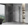 Mexen Mist-H Duo-Duschkabine, schwenkbar, links, 120 x 115 cm, transparent, gun gray gebürstet - 8A5-120L-115P-66-00