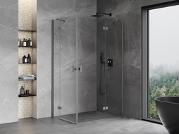 Mexen Mist-H Duo Duschkabine schwenkbar 70 x 70 cm, transparent, Chrom - 8A5-070L-070P-01-00