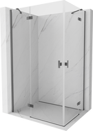 Mexen Mist-H Duo Duschkabine schwenkbar links 100 x 85 cm, transparent, Gun Metal - 8A5-100L-085P-95-00