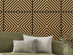 Mexen Linea 01 Akustik-Wandpaneel 60 x 60 cm (4 Stk.), Filz 9 mm, technisches Furnier, Eiche Classic - S110-60607-01-041