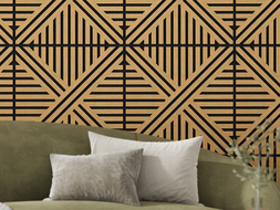 Mexen Linea 05 Akustik-Wandpaneel 60 x 60 cm (4 Stk.), Filz 9 mm, technisches Furnier, Classic-Eiche - S110-60607-05-041