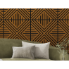 Mexen Linea 05 Akustik-Wandpaneel 60 x 60 cm (4 Stk.), Filz 9 mm, technisches Furnier, Natur Eiche - S110-60607-05-042