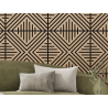 Mexen Linea 06 Akustikwandpanel 60 x 60 cm (4 Stk.), Filz 9 mm, technisches Furnier, Gebleichte Eiche - S110-60607-06-040
