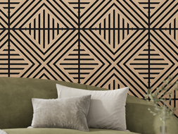 Mexen Linea 06 Akustikwandpanel 60 x 60 cm (4 Stk.), Filz 9 mm, technisches Furnier, Gebleichte Eiche - S110-60607-06-040