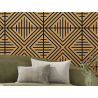 Mexen Linea 06 Akustik-Wandpaneel 60 x 60 cm (4 Stk.), Filz 9 mm, technisches Furnier, Eiche Classic - S110-60607-06-041