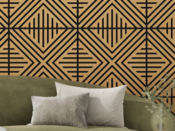Mexen Linea 06 Akustik-Wandpaneel 60 x 60 cm (4 Stk.), Filz 9 mm, technisches Furnier, Eiche Classic - S110-60607-06-041