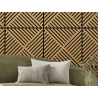 Mexen Linea 08 Akustik-Wandpaneel 60 x 60 cm (4 Stück), Filz 9 mm, technisches Furnier, Eiche Classic - S110-60607-08-041