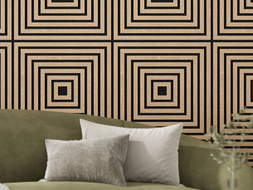 Mexen Linea 13 Akustik-Wandpaneel 60 x 60 cm (4er Set), Filz 9 mm, technisches Furnier, gebleichte Eiche - S110-60607-13-040