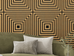 Mexen Linea 13 Akustische Wandpaneele 60 x 60 cm (4 Stück), Filz 9 mm, Technisches Furnier, Eiche Classic - S110-60607-13-041