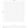 Mexen Linea 13 akustisches Wandpaneel 60 x 60 cm (4 Stk.), Filz 9 mm, technisches Furnier, Natur Eiche - S110-60607-13-042