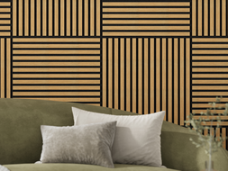 Mexen Linea 15 akustische Wandpaneele 60 x 60 cm (4 Stück), Filz 9 mm, technisches Furnier, Eiche Classic - S110-60607-15-041