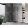 Mexen Mist-H Duo Duschkabine schwenkbar 95 x 95 cm, transparent, Gun Metal - 8A5-095L-095P-95-00