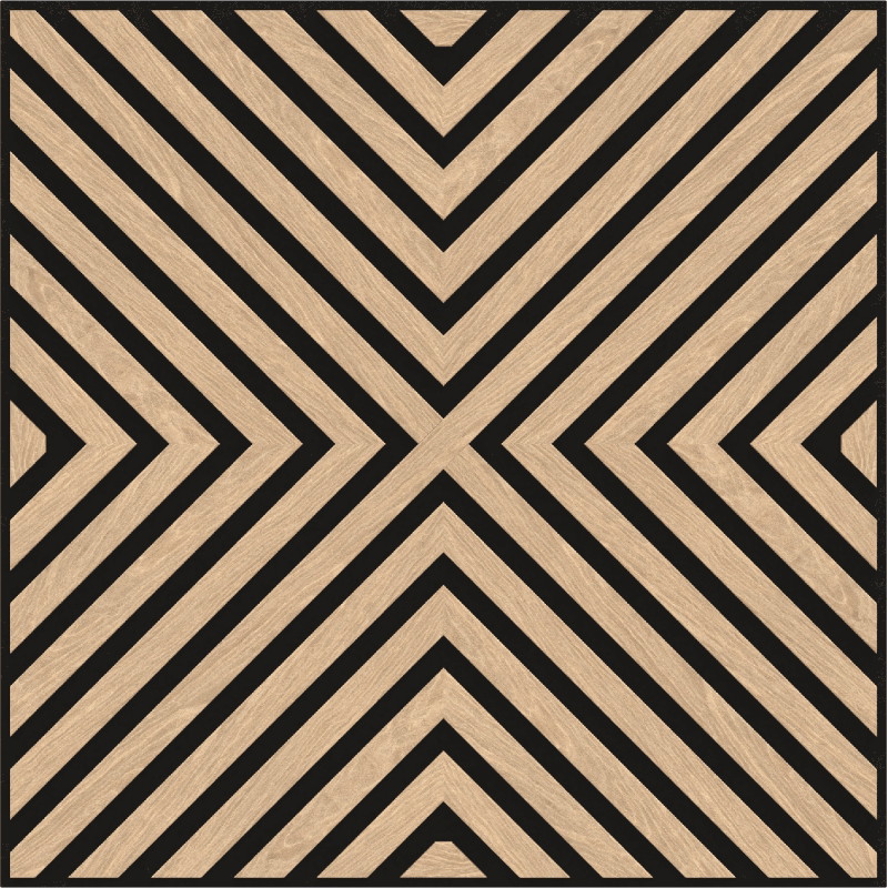 Mexen Linea 01 Akustik-Wandpaneel 60 x 60 cm (4 Stk.), Filz 9 mm, technisches Furnier, Gebleichte Eiche - S110-60607-01-040