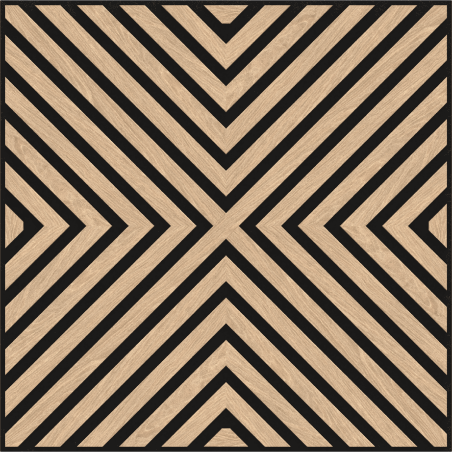 Mexen Linea 01 Akustik-Wandpaneel 60 x 60 cm (4 Stk.), Filz 9 mm, technisches Furnier, Gebleichte Eiche - S110-60607-01-040