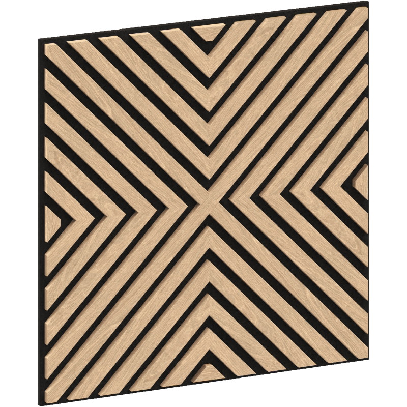 Mexen Linea 01 Akustik-Wandpaneel 60 x 60 cm (4 Stk.), Filz 9 mm, technisches Furnier, Gebleichte Eiche - S110-60607-01-040