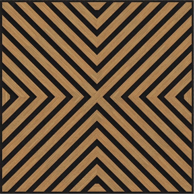 Mexen Linea 01 Akustik-Wandpaneel 60 x 60 cm (4 Stk.), Filz 9 mm, technisches Furnier, Eiche Classic - S110-60607-01-041