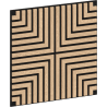 Mexen Linea 02 Akustik-Wandpaneel 60 x 60 cm (4 Stück), Filz 9 mm, technisches Furnier, Gekalkte Eiche - S110-60607-02-040